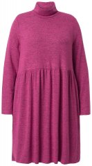 Ulla Popken 844233 Rochie tricotată cu mânecă lungă Roșu fructe de pădure