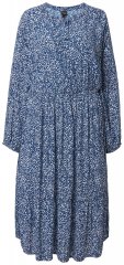 Ulla Popken 844594 Rochie midi cu flori Bleumarin