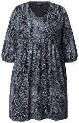 Ulla Popken 844945 Rochie din jerseu imprimată Neagră