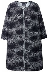 Ulla Popken 844981 Sacou texturat cu decolteu rotund Neagră