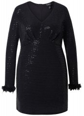 Ulla Popken 845145 Rochie cu paiete Neagră