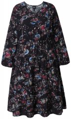 Ulla Popken 845287 Rochie midi imprimată Neagră