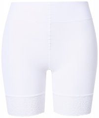 Ulla Popken 845319 Pantaloni scurți anti-frecare cu dantelă Alb