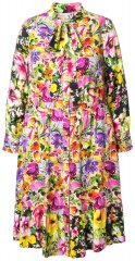 Ulla Popken 845512 Rochie tip cămașă cu flori Roșu fructe de pădure