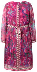 Ulla Popken 845649 Rochie midi cu mânecă lungă Roșu fructe de pădure