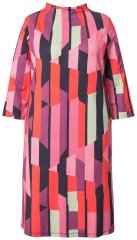 Ulla Popken 845794 Rochie din jerseu imprimată Roz