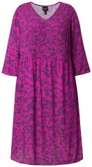 Ulla Popken 845825 Rochie midi cu flori și decolteu în V Lila