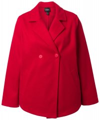 Ulla Popken 846021 Palton din fleece Roșu
