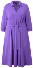 Ulla Popken 846373 Rochie hanorac în formă de A cu mânecă 3/4 Lila