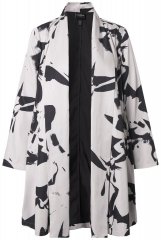 Ulla Popken 846923 Sacou cu model și guler șal Taupe