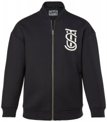 STHUGE 847083 Jachetă varsity din material scuba Neagră