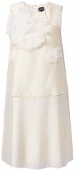 Ulla Popken 847918 Rochie din șifon cu flori Alb unt