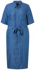 Ulla Popken 848491 Rochie tip cămașă Albastru denim