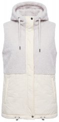Ulla Popken 848729 Vestă cu glugă Alb unt