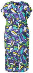 Ulla Popken 848980 Rochie tip cămașă cu flori Lila