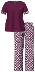 Ulla Popken 849850 Pijama în carouri Roșu fructe de pădure