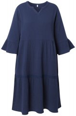 Ulla Popken 849856 Rochie cu volane Bleumarin