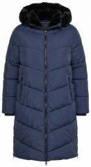 Ulla Popken 850041 Palton matlasat Bleumarin