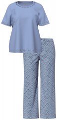 Ulla Popken 850045 Pijama cu mânecă scurtă Albastru deschis