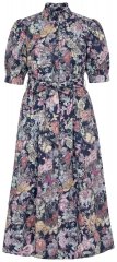 Ulla Popken 850298 Rochie tip cămașă cu flori Bleumarin