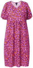 Ulla Popken 850346 Rochie imprimată cu decolteu în V Roz