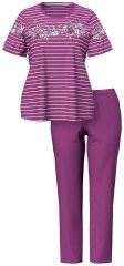 Ulla Popken 850403 Pijama cu flori Violet