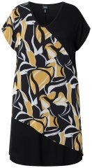 Ulla Popken 850406 Rochie din șifon imprimată Neagră