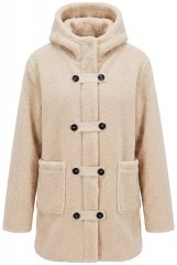 Ulla Popken 850589 Geacă teddy Alb unt
