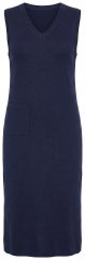 Ulla Popken 850725 Rochie tricotată cu decolteu în V Bleumarin