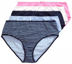 Ulla Popken 850966 Chiloți în dungi set de 5 Bleumarin