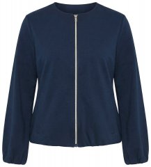 Ulla Popken 851040 Hanorac cu fermoar Bleumarin