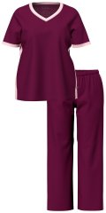 Ulla Popken 851245 Pijama Roșu fructe de pădure
