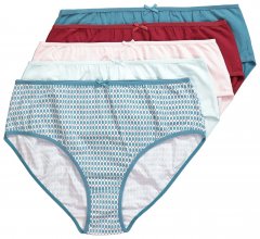 Ulla Popken 851725 Chiloți cu model set de 5 Lila