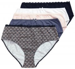 Ulla Popken 851730 Chiloți cu model set de 5 Bej