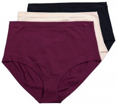 Ulla Popken 851736 Chiloți cu talie înaltă set de 3 Neagră