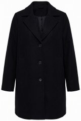 Ulla Popken 851829 Palton din lână Neagră