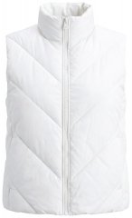 Ulla Popken 851833 Vestă matlasată cu guler înalt Alb unt