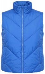 Ulla Popken 851833 Vestă matlasată cu guler înalt Albastru