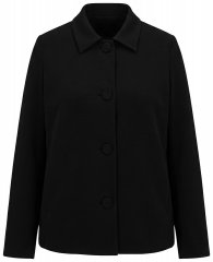 Ulla Popken 852167 Sacou cu guler de cămașă Neagră
