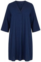 Ulla Popken 852191 Rochie din denim cu buzunare Albastru denim