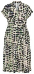 Ulla Popken 852257 Rochie maxi imprimată Taupe