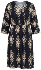 Ulla Popken 852315 Rochie petrecută imprimată Neagră