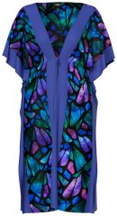 Ulla Popken 852333 Rochie imprimată cu șnur Lila