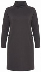 Ulla Popken 852456 Rochie hanorac cu guler înalt Maro închis