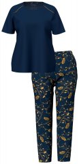 Ulla Popken 852577 Pijama cu model Bleumarin