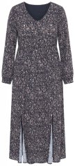 Ulla Popken 852606 Rochie maxi imprimată Neagră