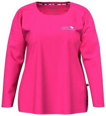 Ulla Popken 852747 Bluză de pijama cu mânecă lungă Roz