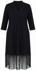 Ulla Popken 852937 Rochie din jerseu Neagră