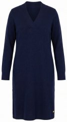 Ulla Popken 853077 Rochie tricotată cu mânecă lungă Bleumarin
