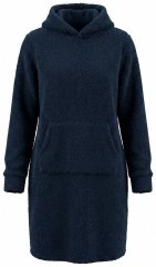 Ulla Popken 853353 Rochie de casă cu glugă Bleumarin